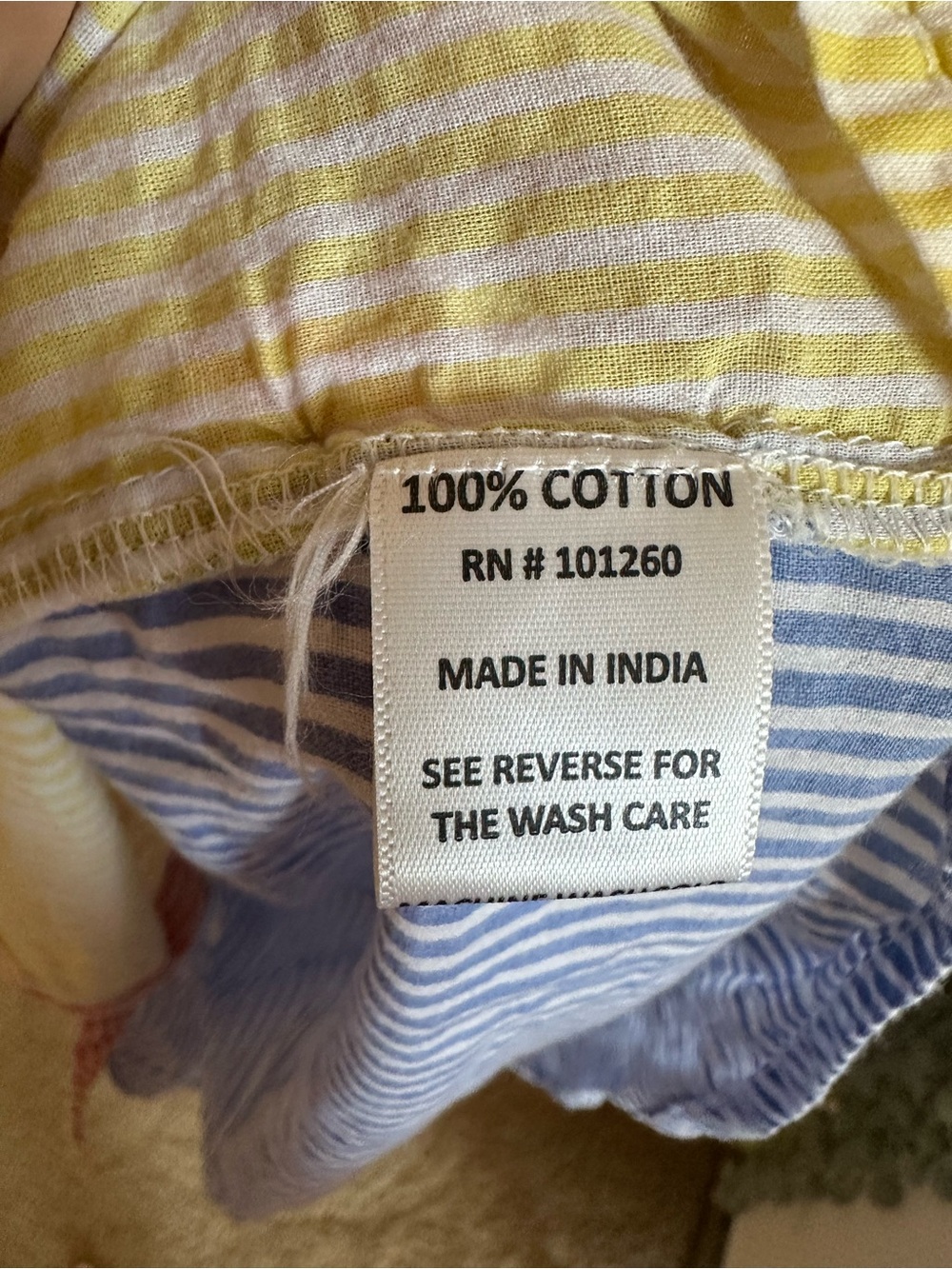 100% Cotton Multi-Stripe Lounge Wear Set: Button-Up Shirt and Shorts!!! - Picture 5 of 9